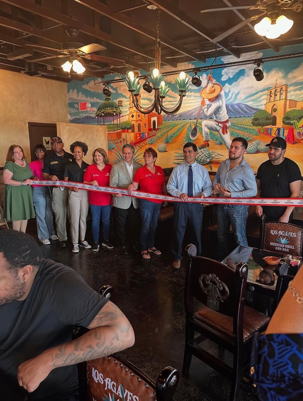 Ribbon cutting ceremony with the City of Converse at Los Agaves
